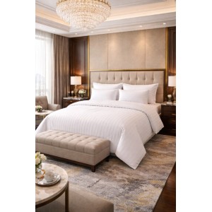 Çift Kişilik Premium Otel Nevresim Takımı - 83 Tel Pamuk Polyester